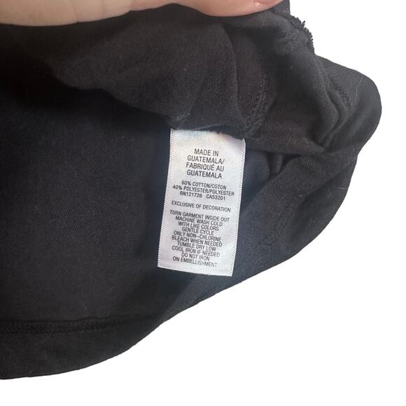 Aeropostale free state Floral rose black velvet t Shirt size XL - Picture 2 of 7